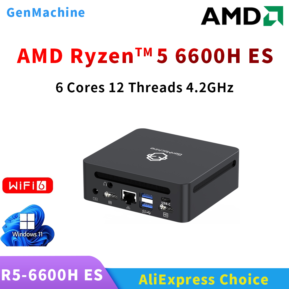 Pc Gaming Ryzen 5 - GenMachine Ryzen 5 6600H ES 3.3GHz-4.5GHz