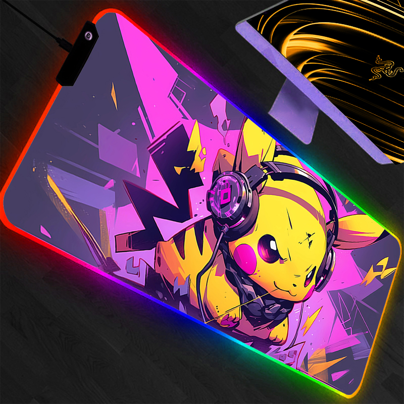 Pc Gaming Rgb - RGB Mouse Pad Pokemon Pikachu Gamer
