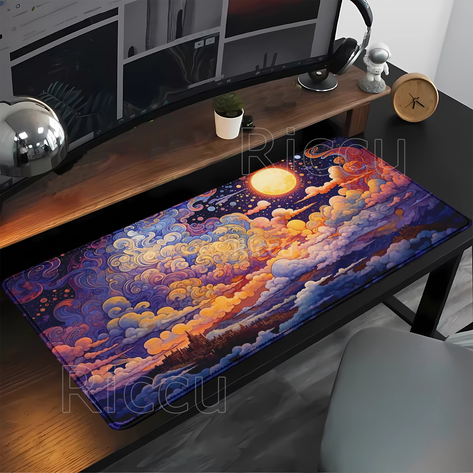 Pc Gaming Cloud Free - Large Mouse Pad Full moon and