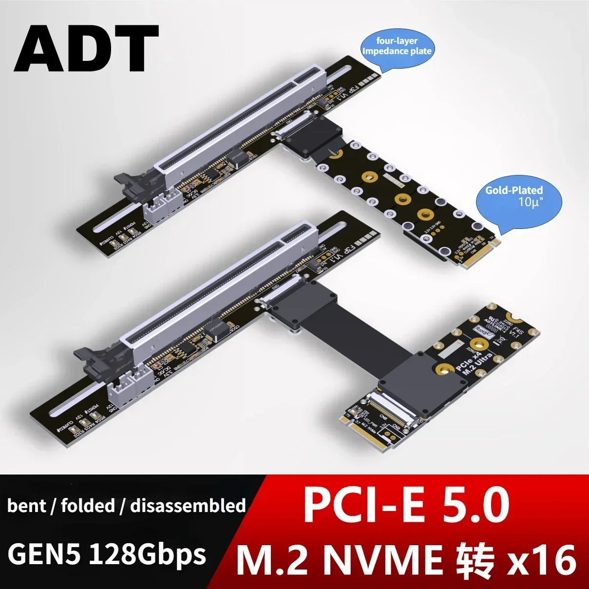 Gpu Vertical Mount - ADT-Link PCIe 5.0 M.2 NGFF NVMe