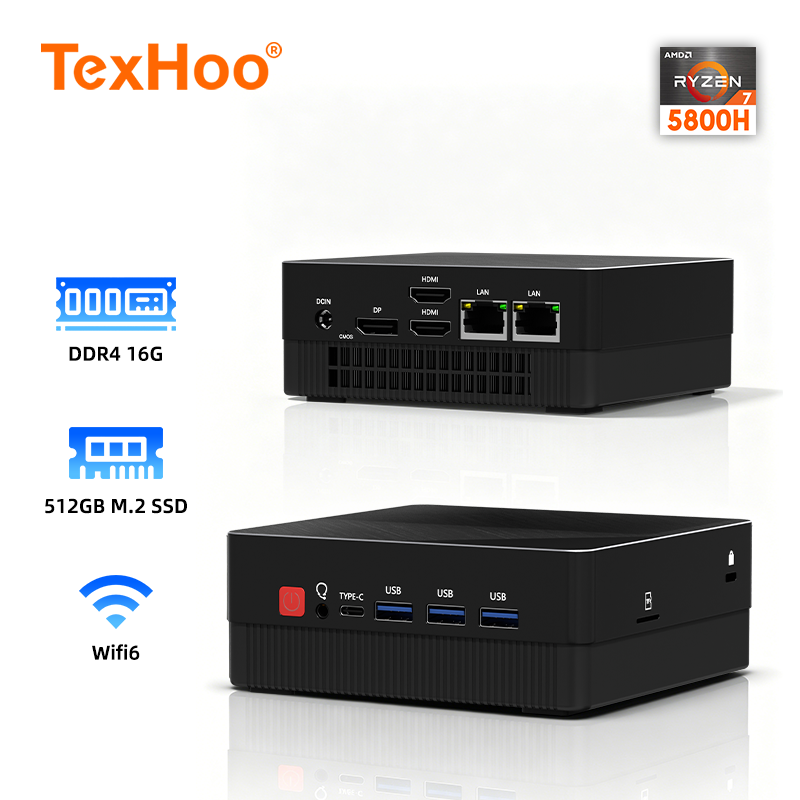 Pc Gaming Hp - TexHoo Mini PC AMD R7 5800H