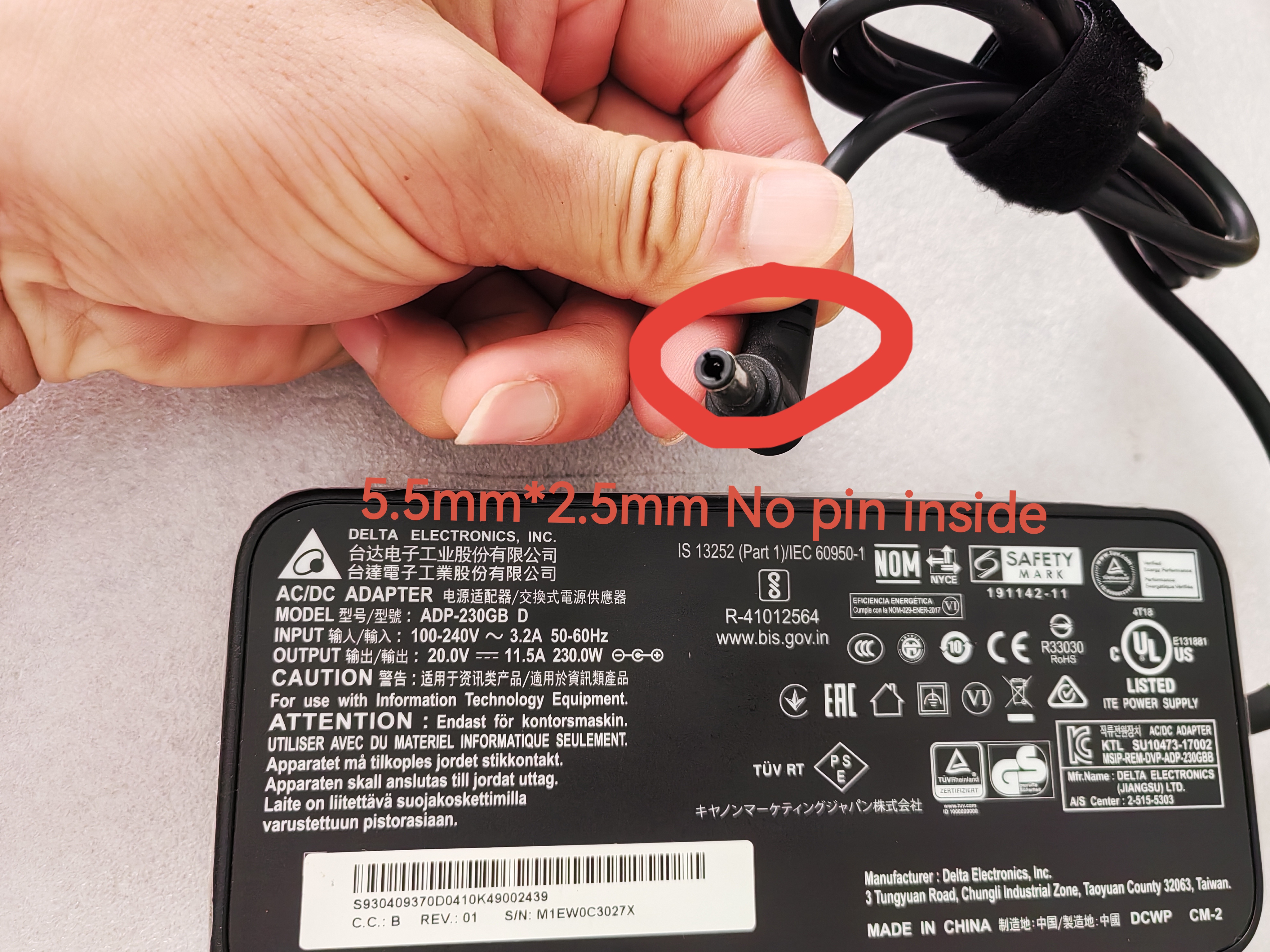 OEM Slim Delta 20V 11.5A 230W  - Pc Gaming Uk incelemesi ve fiyatı