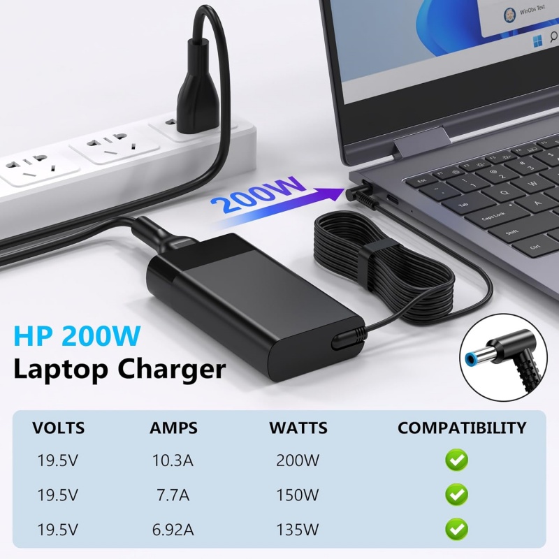 200W 19.5V10.3A Laptop Power A - Pc Gaming Hp incelemesi ve fiyatı