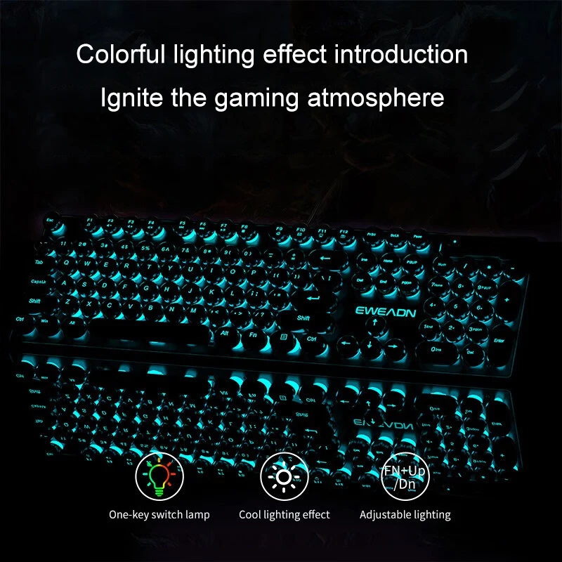 Retro Punk Mechanical Feel Key - Pc Gaming Rgb incelemesi ve fiyatı