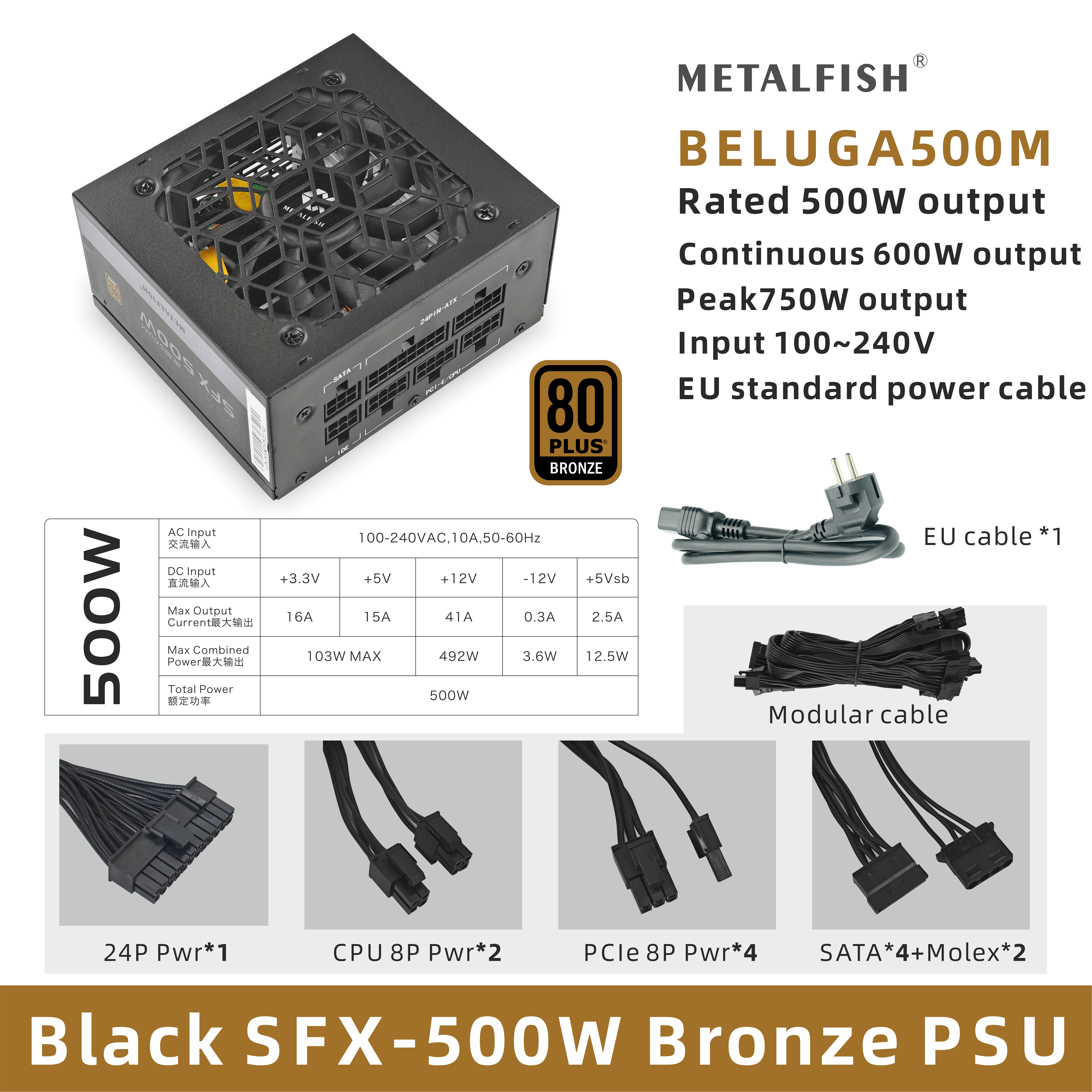 METALFISH SFX 80Plus Bronze 50 - Pc Gaming Msi incelemesi ve fiyatı