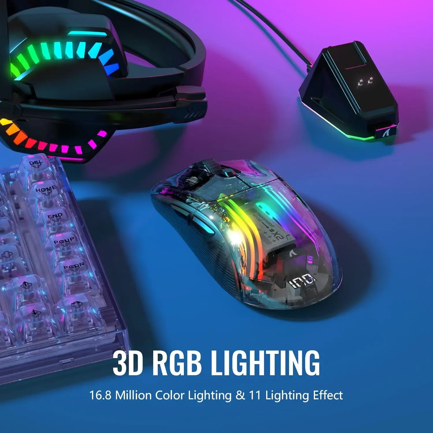 ATTACK SHARK X2 Pro Triple Mod - Pc Gaming Rgb incelemesi ve fiyatı