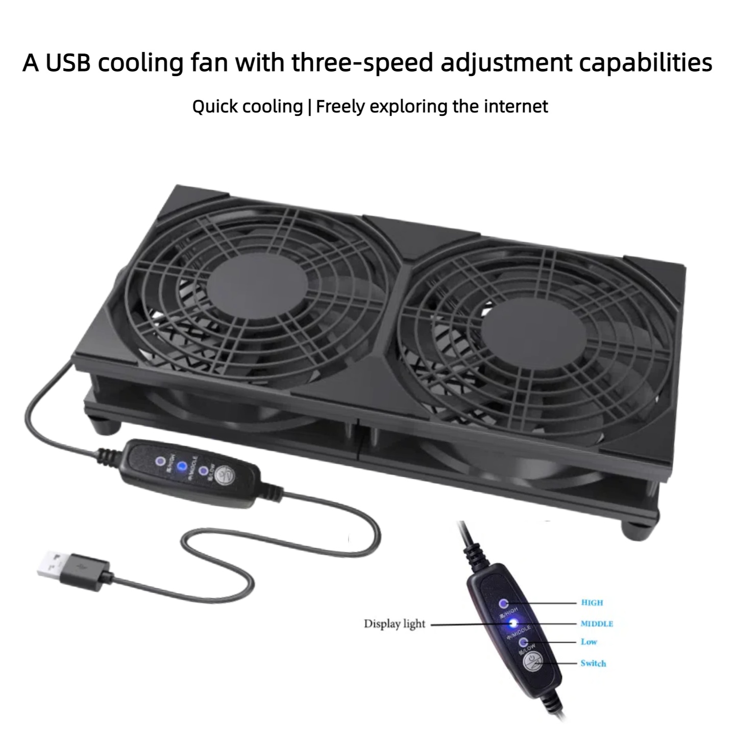 Dual USB Cooling Fan with 3-Sp - Pc Gaming Rgb incelemesi ve fiyatı
