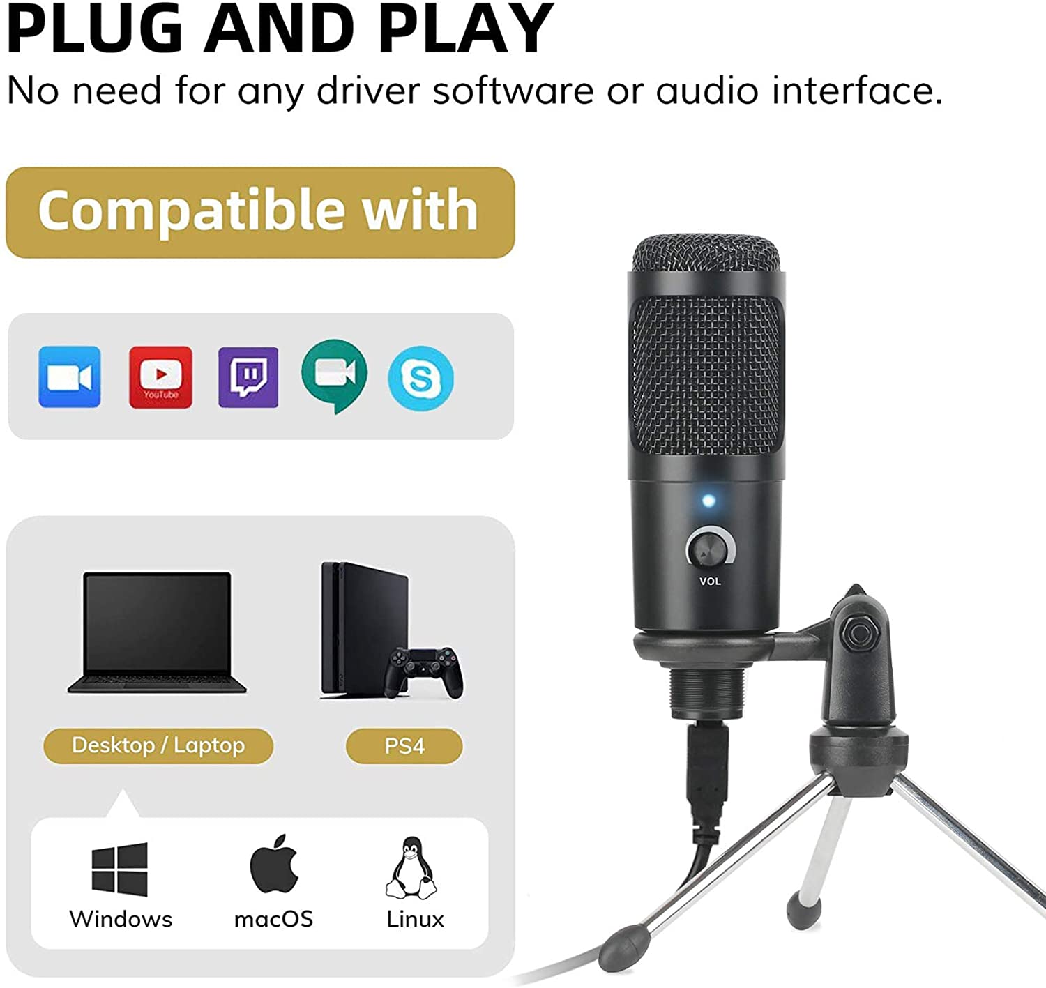 USB Condenser Microphone Recor - Pc Gaming Youtubers incelemesi ve fiyatı