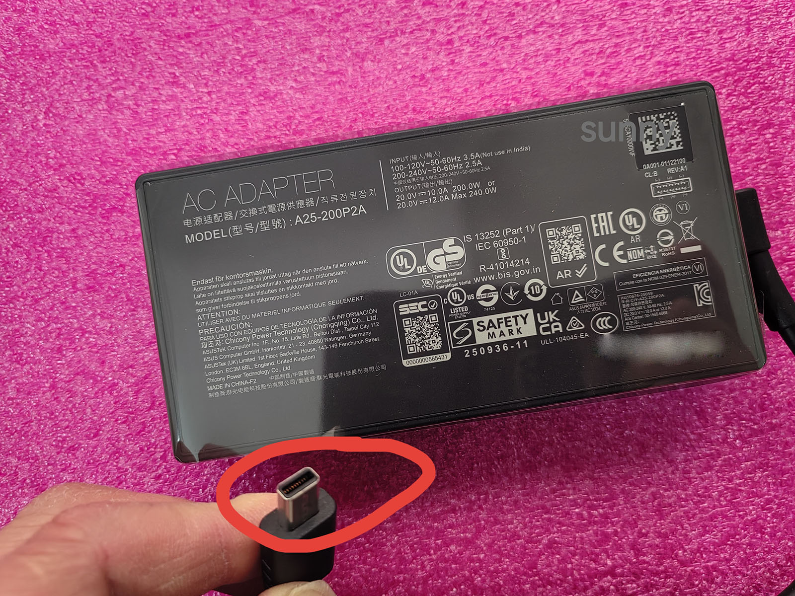 NEW OEM A25-200P2A Rectangle C - Pc Gaming Asus Rog incelemesi ve fiyatı
