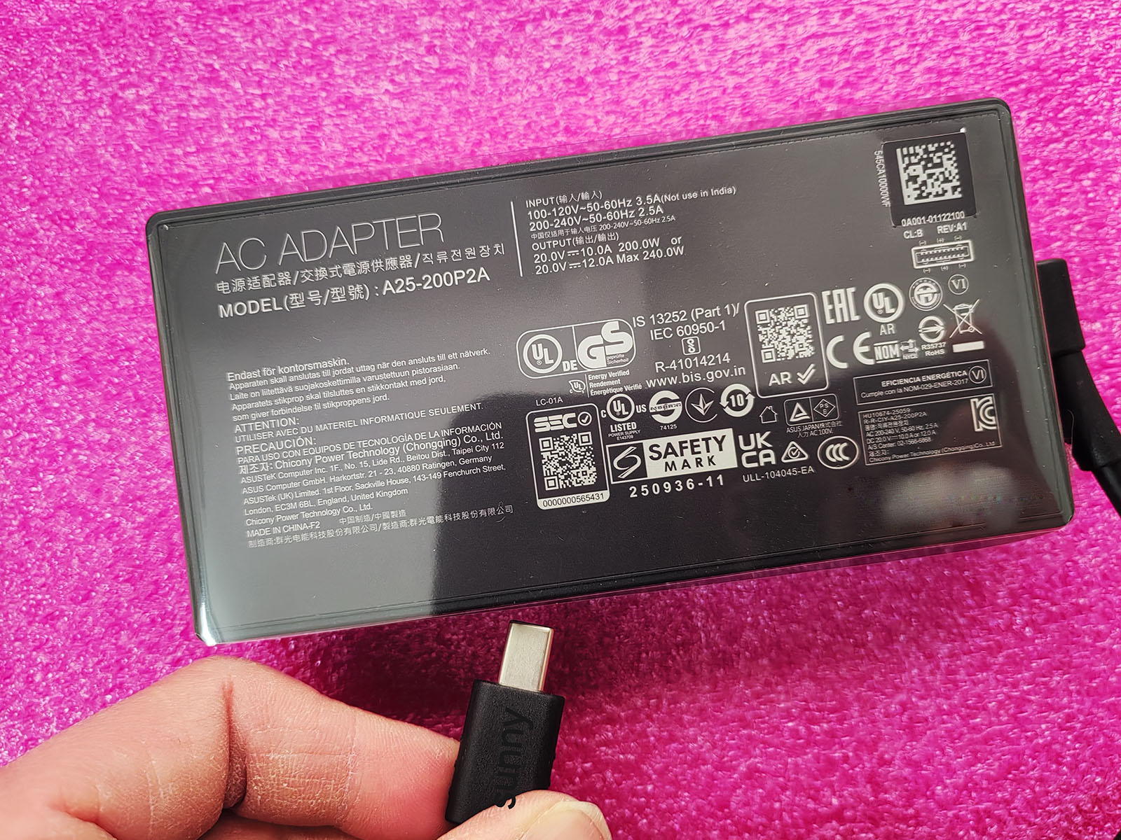 NEW OEM A25-200P2A Rectangle C - Pc Gaming Asus Rog incelemesi ve fiyatı