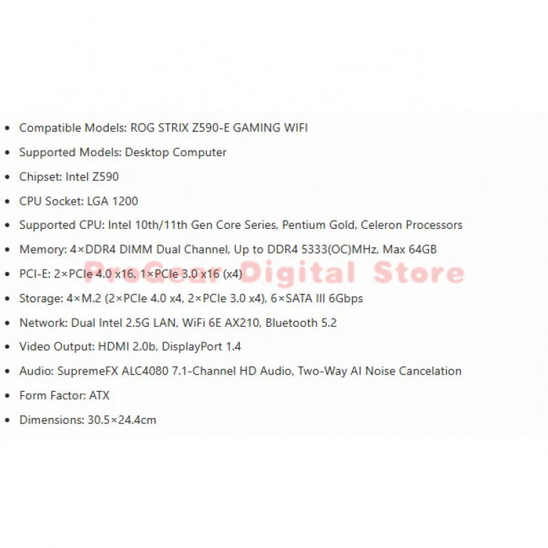 for ASUS ROG STRIX Z590-E GAMI - Pc Gaming Asus Rog incelemesi ve fiyatı