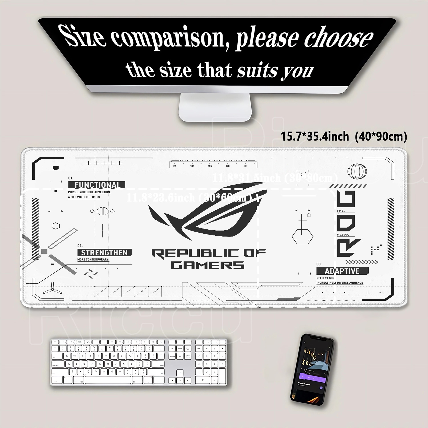 R-ROG Large Gaming Mouse Pad A - Pc Gaming Asus Rog incelemesi ve fiyatı