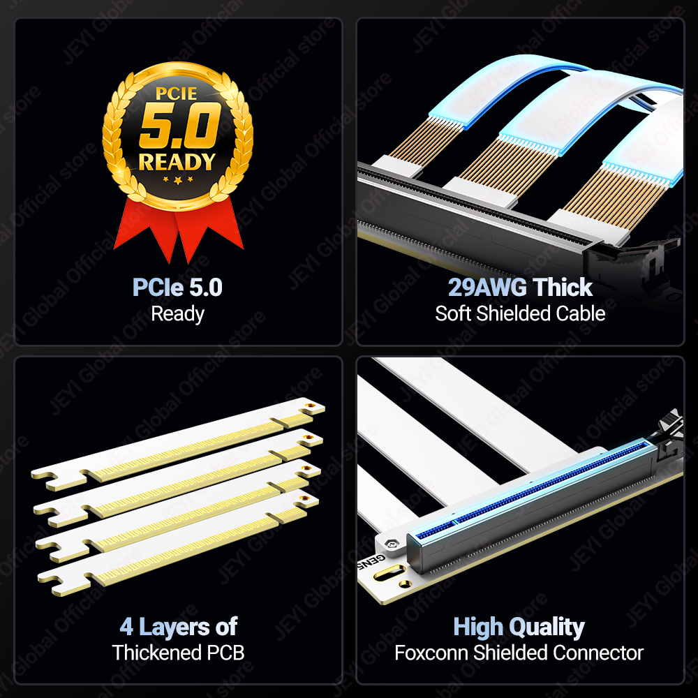 JEYI PCIe 5.0 X16 Riser Cable  - Gpu Vertical Mount incelemesi ve fiyatı