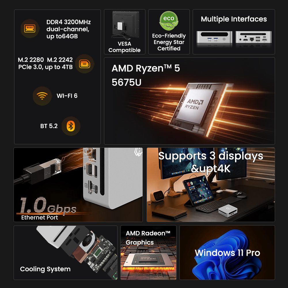 Genmachine Mini PC AMD Ryzen 5 - Pc Gaming Ryzen 5 incelemesi ve fiyatı