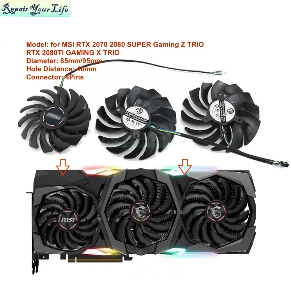 PC VGA Cooling Fan for MSI RTX - Pc Gaming Msi incelemesi ve fiyatı