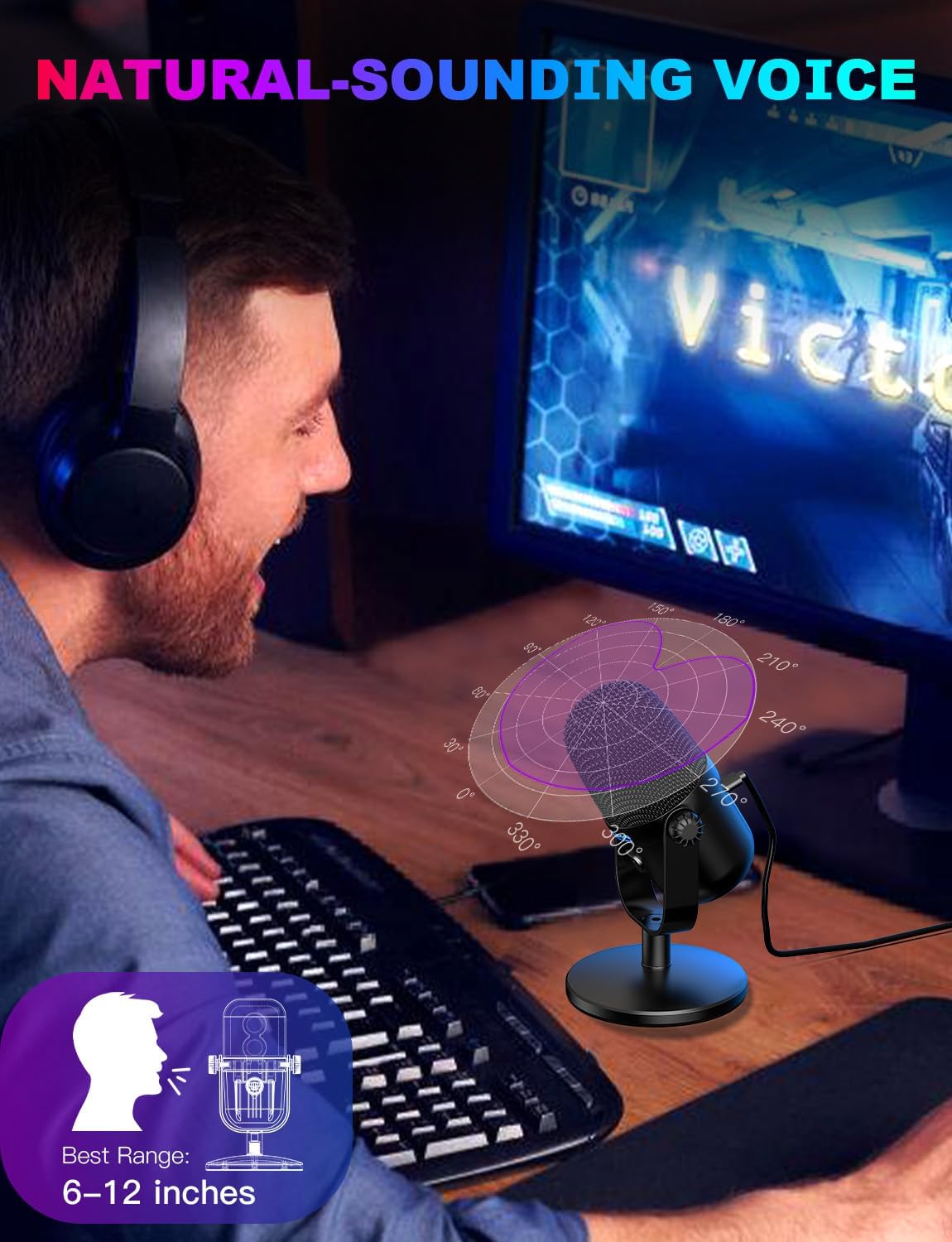 USB Gaming Microphone With Noi - Pc Gaming Youtubers incelemesi ve fiyatı