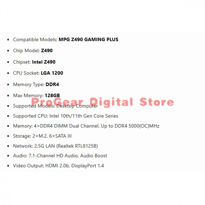 for MSI MPG Z490 GAMING PLUS L - Pc Gaming Ryzen 5 incelemesi ve fiyatı